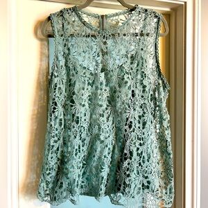 Lace Tank Top with Built-in Cami